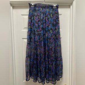 FRNCH Metallic Midi Skirt; Size: M